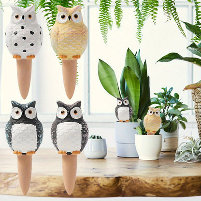 4pcs Self Watering Stake 4pcs Self Watering Owl Shaped Stake | Potted Plant Self Watering Spikes, Plant Care Tool Kit, Suitable for Indoor and Outdoor Plant
